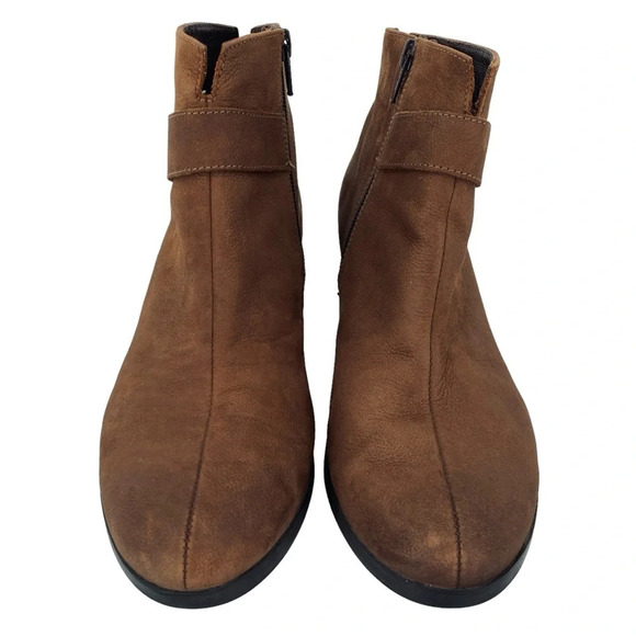 Mephisto Ankle Boots Booties Womens 8.5 Brown Leather Zip Up Fall - Picture 3 of 11